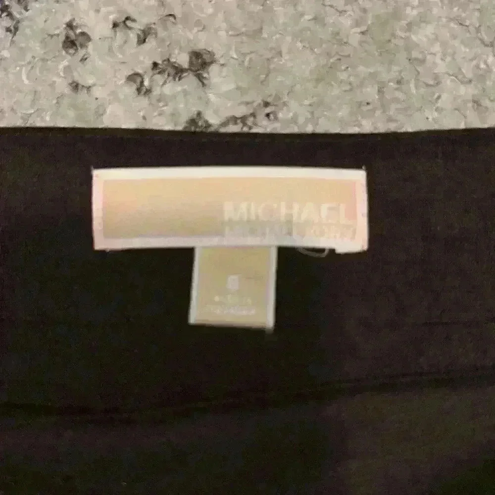 Michael Kors Skirt Dark Brown Gold Zipper size‎ 8